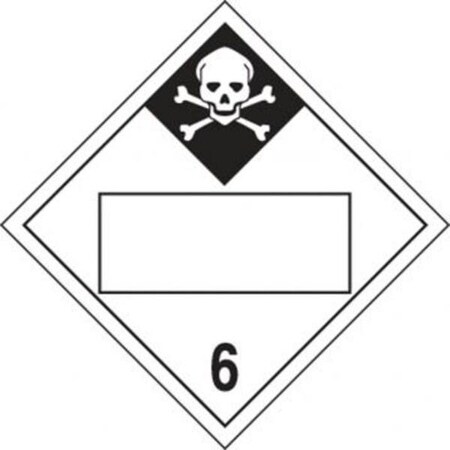 Accuform BLANK DOT PLACARD HAZARD CLASS 6 MPL462RM100 MPL462RM100